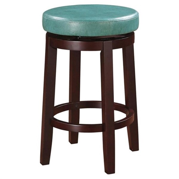 Linon Home Dcor 24 in. Maya Teal Counter Stool 98352TEA01KD Zoro